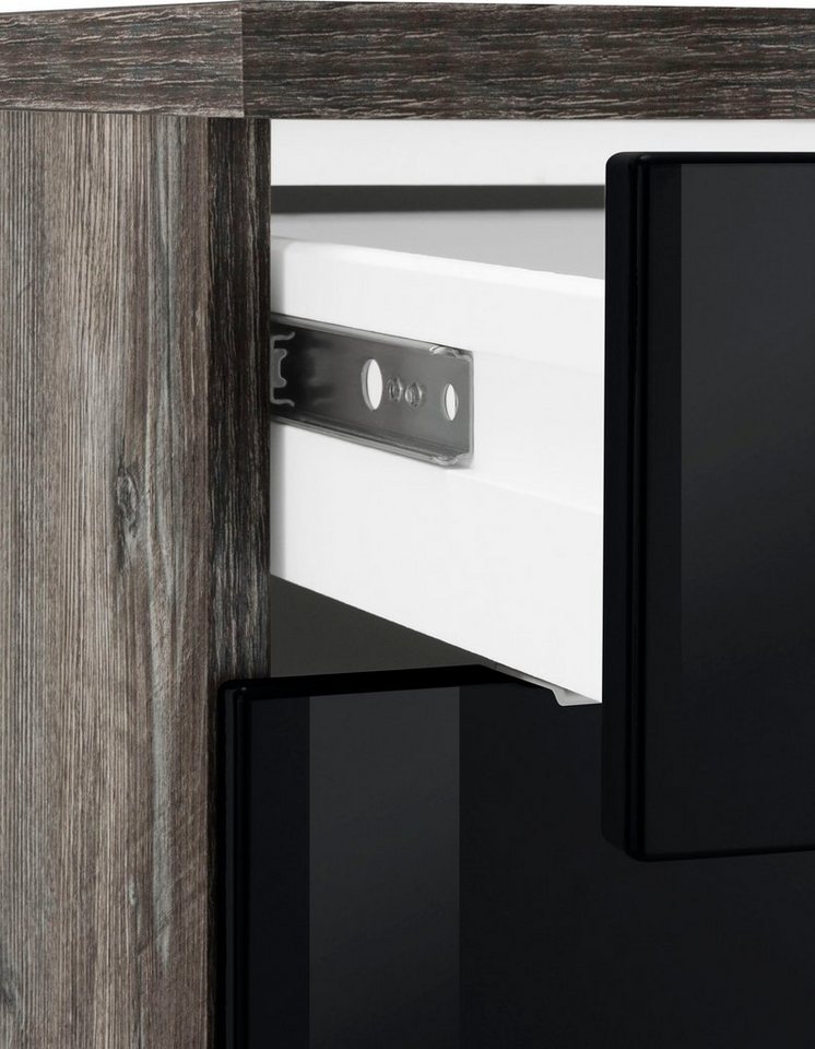 KOCHSTATION Küchenzeile KS-Brindisi, Breite 210 cm, wahlweise mit E-Geräten, mit MDF-Fronten und Regal