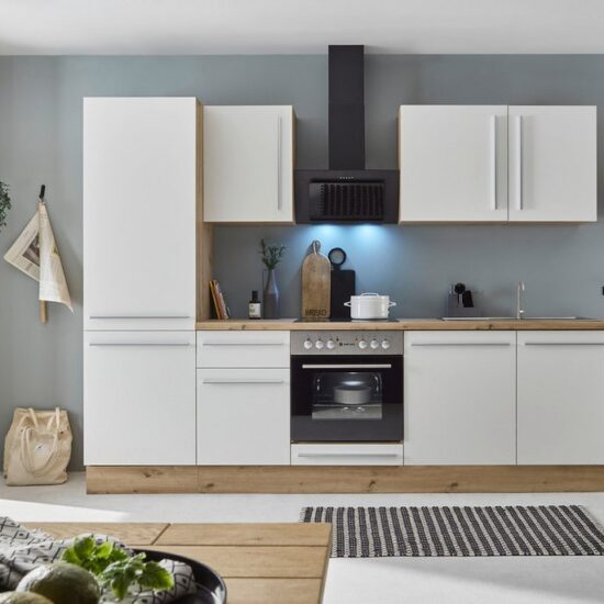 KOCHSTATION Küchenzeile KS-Florida mit 38mm starker Arbeitsplatte, Breite 280 cm, wahlweise mit E-Geräten, Soft-Close-Funktion – Bild 2