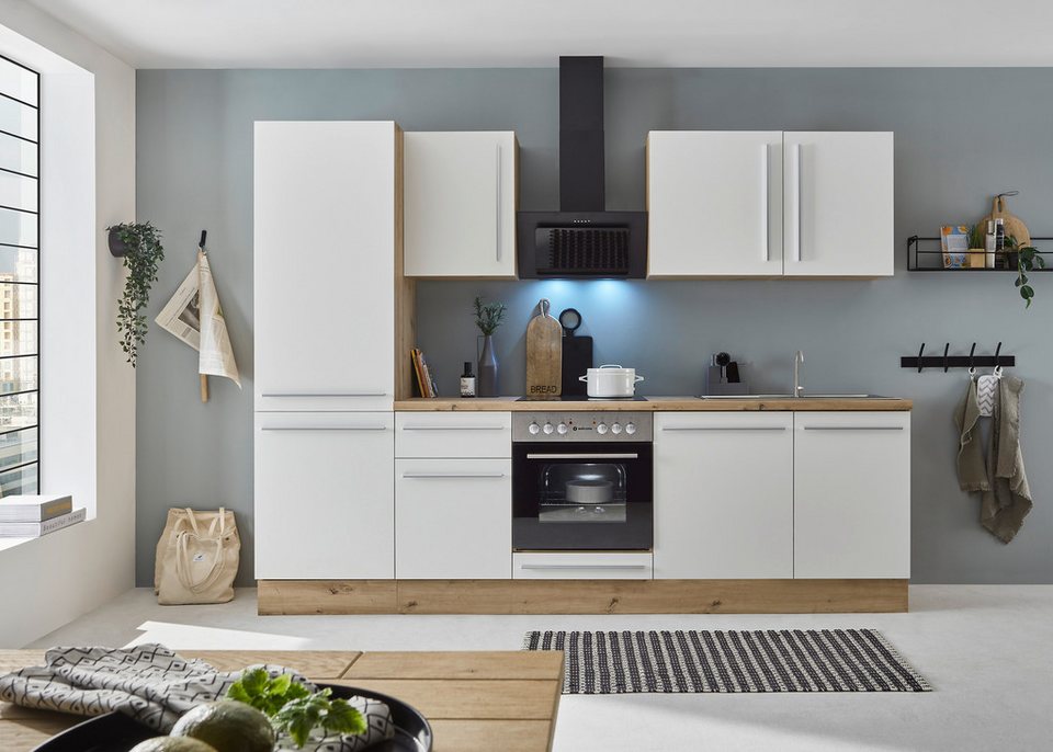 KOCHSTATION Küchenzeile KS-Florida mit 38mm starker Arbeitsplatte, Breite 280 cm, wahlweise mit E-Geräten, Soft-Close-Funktion – Bild 2