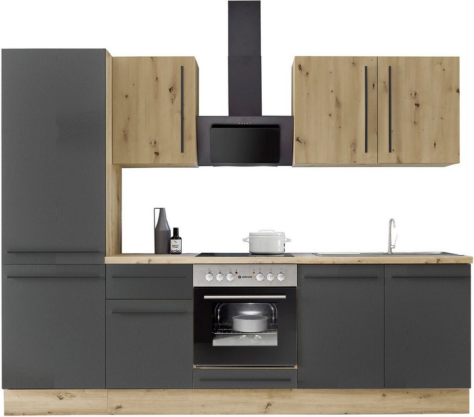 KOCHSTATION Küchenzeile KS-Florida mit 38mm starker Arbeitsplatte, Breite 270 cm, wahlweise mit E-Geräten, Soft-Close-Funktion – Bild 6