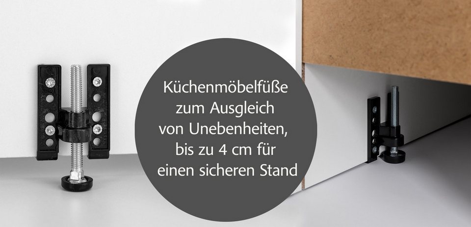 KOCHSTATION Küchenzeile KS-Frieda Breite 280 cm, wahlweise mit E-Geräten, mit 38mm starker Arbeitsplatte – Bild 4