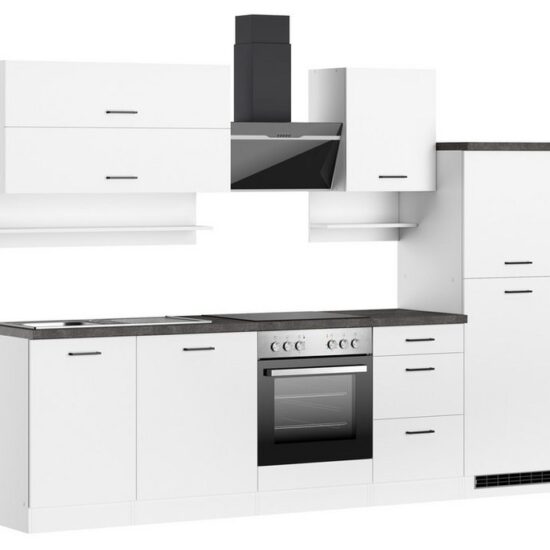 KOCHSTATION Küchenzeile KS-Frieda Breite 280 cm, wahlweise mit E-Geräten, mit 38mm starker Arbeitsplatte – Bild 6