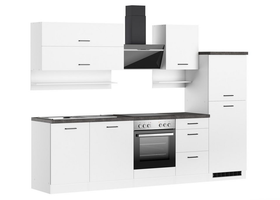 KOCHSTATION Küchenzeile KS-Frieda Breite 280 cm, wahlweise mit E-Geräten, mit 38mm starker Arbeitsplatte – Bild 6