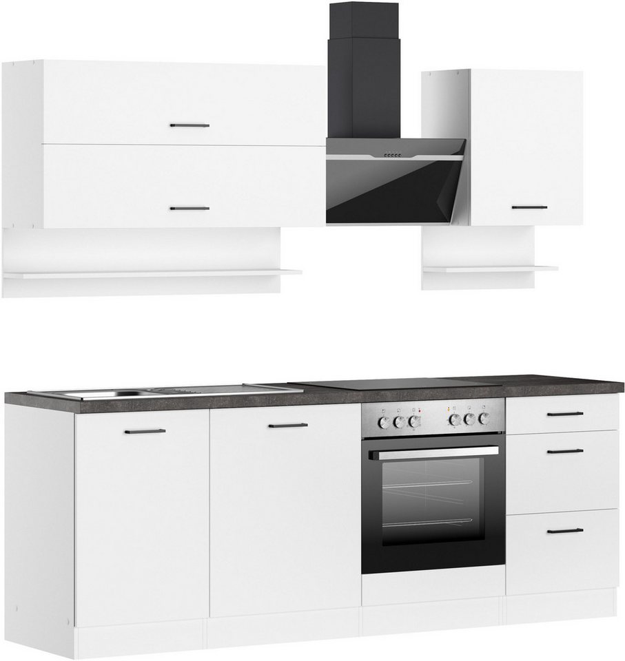 KOCHSTATION Küchenzeile KS-Frieda Breite 220 cm, wahlweise mit E-Geräten, mit 38mm starker Arbeitsplatte – Bild 7