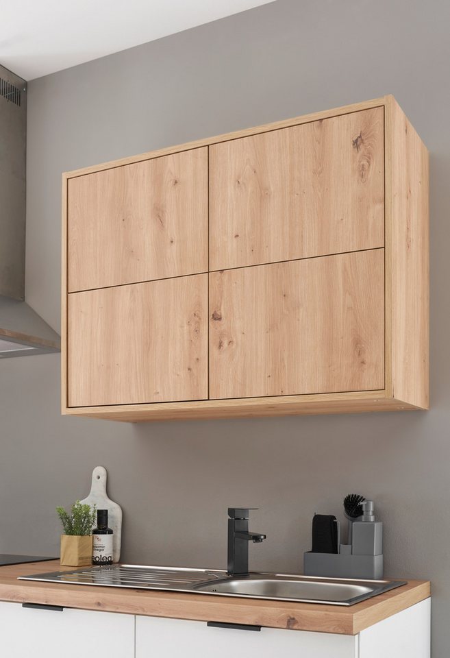 KOCHSTATION Küchenzeile KS-Georgia, mit 38mm starker Arbeitsplatte, Breite 260 cm, wahlweise mit E-Geräten und Kühlschrank