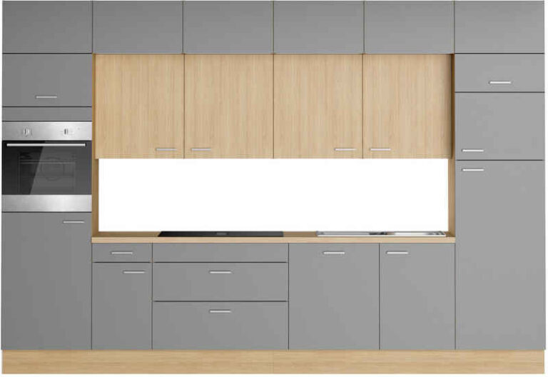 KOCHSTATION Küchenzeile KS-Lucy wahlweise mit Induktionskochfeld mit integriertem Dunstabzug, Breite 360 cm, Soft-Close, inkl. Zubehör, wahlweise mit E-Geräten