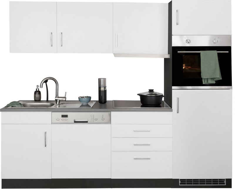 KOCHSTATION Küchenzeile KS-Paris, Breite 230 cm, wahlweise mit E-Geräten und Induktion – Bild 1
