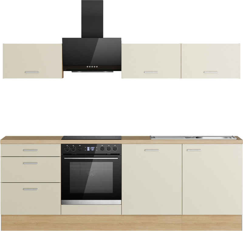 KOCHSTATION Küchenzeile KS-Sion Breite 240 cm, schnelle Montage OPTIsnap, wahlw. m.HANSEATIC-E-Geräten u.Stand Alone – Bild 1