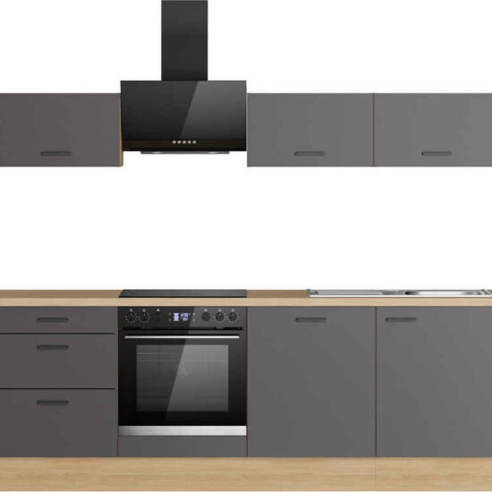 KOCHSTATION Küchenzeile KS-Sion Breite 240 cm, schnelle Montage OPTIsnap, wahlw. m.HANSEATIC-E-Geräten u.Stand Alone – Bild 1