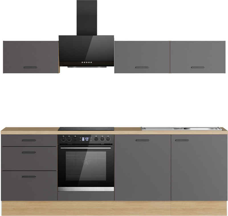 KOCHSTATION Küchenzeile KS-Sion Breite 240 cm, schnelle Montage OPTIsnap, wahlw. m.HANSEATIC-E-Geräten u.Stand Alone – Bild 1