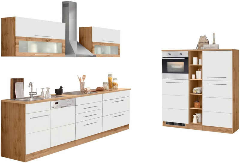 KOCHSTATION Küchenzeile KS-Wien, Breite 440 cm, wahlweise mit E-Geräten und Induktion – Bild 1