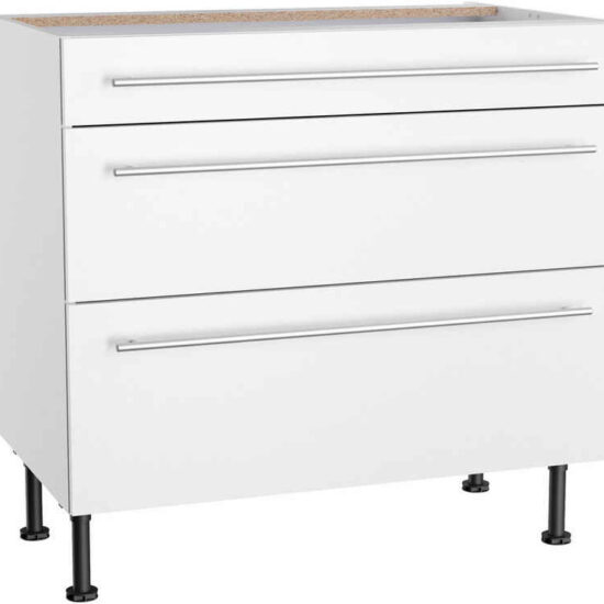 KOCHSTATION Unterschrank KS-Bern2 Breite 90 cm, 1 Schubkasten, 2 Auszüge – Bild 1