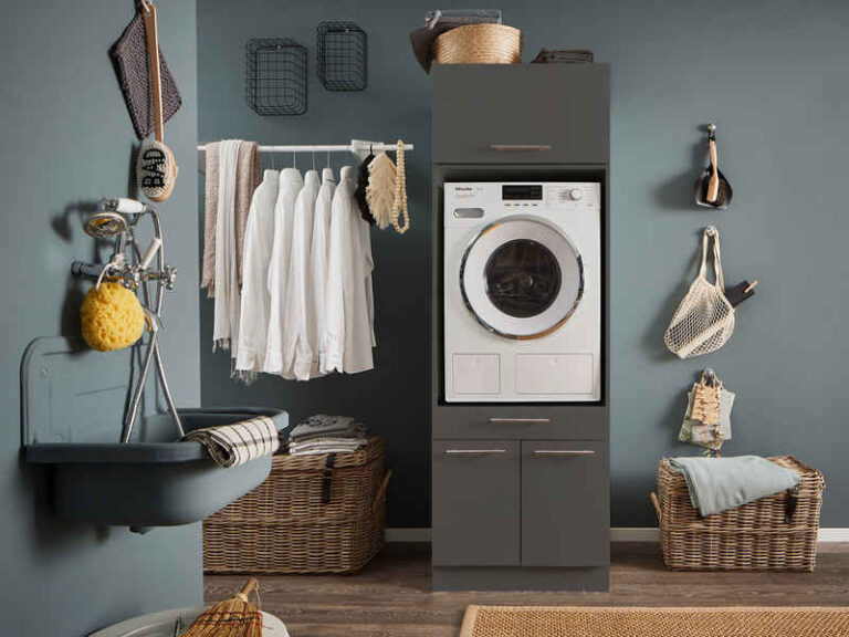 Laundreezy Mehrzweckschrank-Set LAUNDREEZY LDSK1, Breite 67,5 cm, Softclose, höhenverstellbare Füße
