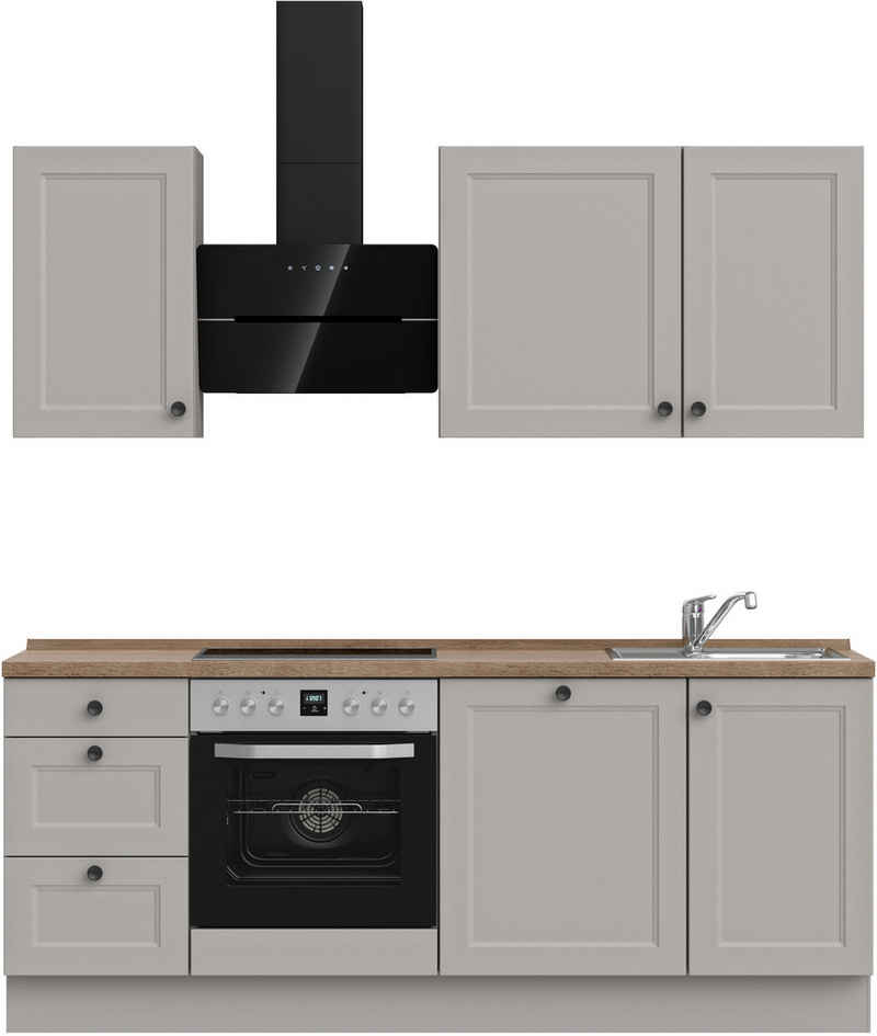 nobilia® Küchenzeile "Cascada II", NEU: individuell anpassbar mit gratis Profi-Beratung, vormontiert, Breite 210 cm, Ausrichtung wählbar, wahlw. mit E-Geräten – Bild 1