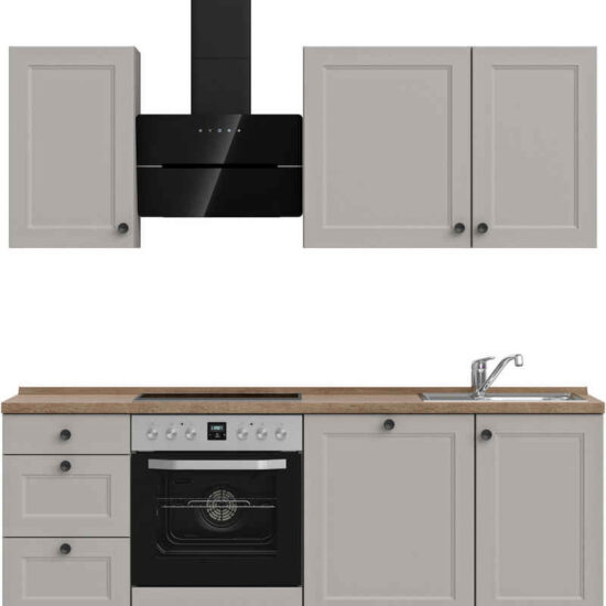 nobilia® Küchenzeile "Cascada II", NEU: individuell anpassbar mit gratis Profi-Beratung, vormontiert, Breite 210 cm, Ausrichtung wählbar, wahlw. mit E-Geräten – Bild 1
