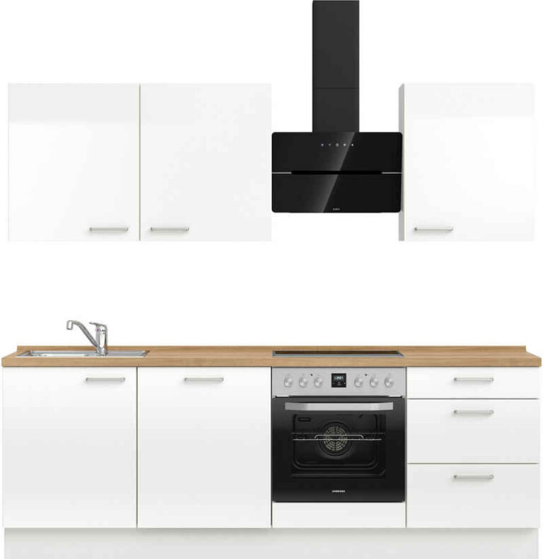 nobilia® Küchenzeile "Flash II", NEU: individuell anpassbar mit gratis Profi-Beratung, vormontiert, Breite 240 cm, Ausrichtung wählbar, wahlw. mit E-Geräten