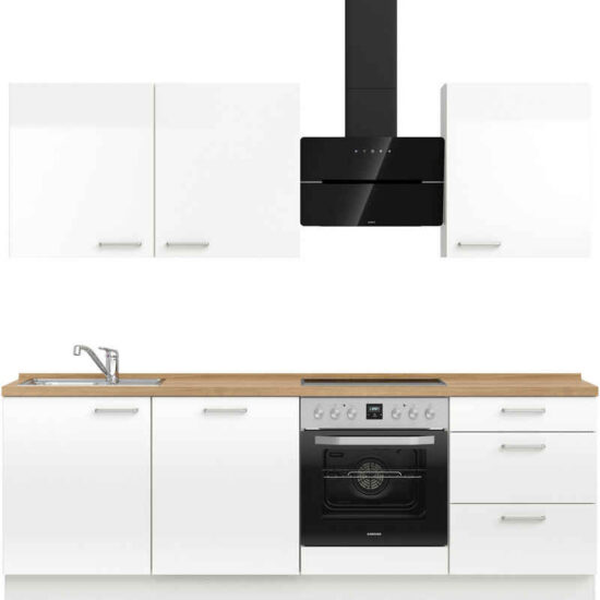 nobilia® Küchenzeile "Flash II", NEU: individuell anpassbar mit gratis Profi-Beratung, vormontiert, Breite 240 cm, Ausrichtung wählbar, wahlw. mit E-Geräten – Bild 1