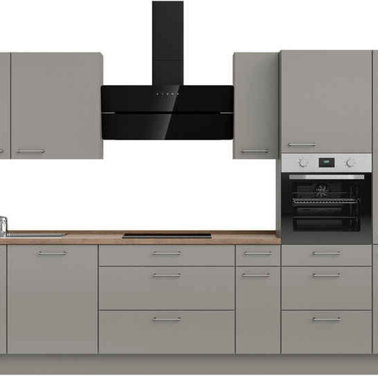 nobilia® Küchenzeile "Laser II", NEU: individuell anpassbar mit gratis Profi-Beratung, vormontiert, 360 cm breit, optional mit verschiedenen E‑Geräte-Sets – Bild 1