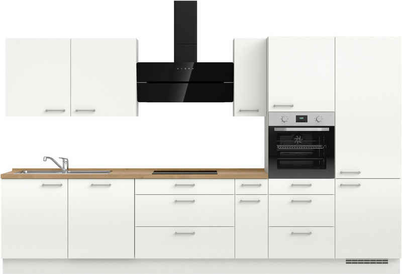 nobilia® Küchenzeile "Laser II", NEU: individuell anpassbar mit gratis Profi-Beratung, vormontiert, 360 cm breit, optional mit verschiedenen E‑Geräte-Sets – Image 1