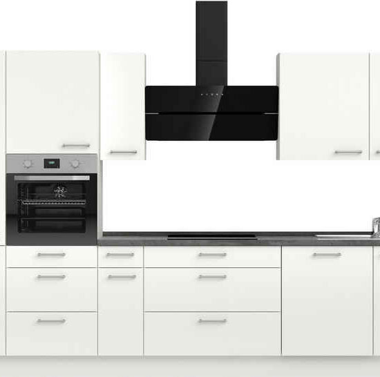 nobilia® Küchenzeile "Laser II", NEU: individuell anpassbar mit gratis Profi-Beratung, vormontiert, 360 cm breit, optional mit verschiedenen E‑Geräte-Sets – Image 1