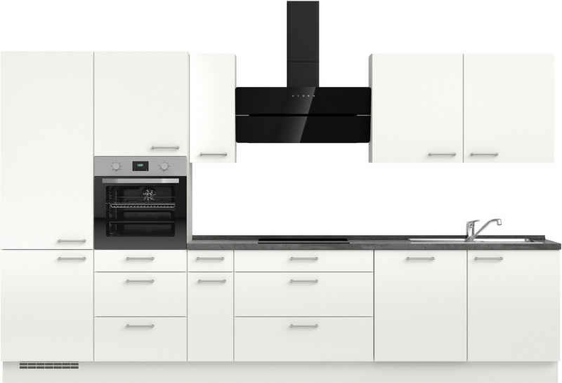nobilia® Küchenzeile "Laser II", NEU: individuell anpassbar mit gratis Profi-Beratung, vormontiert, 360 cm breit, optional mit verschiedenen E‑Geräte-Sets – Image 1