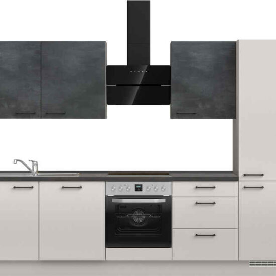 nobilia® Küchenzeile "MIAMI", NEU: individuell anpassbar mit gratis Profi-Beratung, vormontiert, Breite 300 cm, Ausrichtung wählbar, wahlw. mit E-Geräten – Bild 1