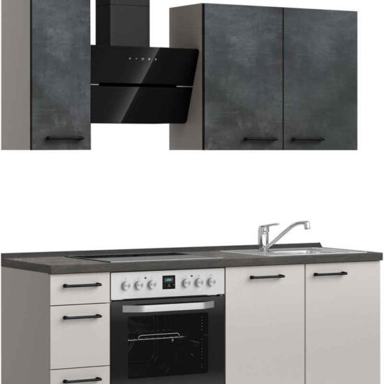 nobilia® Küchenzeile "MIAMI", NEU: individuell anpassbar mit gratis Profi-Beratung, vormontiert, Breite 180 cm, Ausrichtung wählbar, wahlw. mit E-Geräten – Bild 1