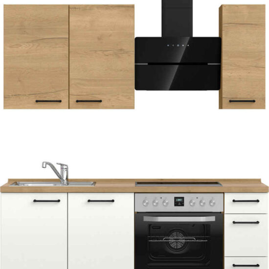 nobilia® Küchenzeile "MIAMI", NEU: individuell anpassbar mit gratis Profi-Beratung, vormontiert, Breite 180 cm, Ausrichtung wählbar, wahlw. mit E-Geräten – Bild 1
