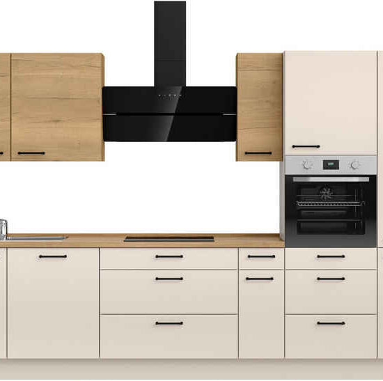 nobilia® Küchenzeile "MIAMI", NEU: individuell anpassbar mit gratis Profi-Beratung, vormontiert, Breite 360 cm, Ausrichtung wählbar, wahlw. mit E-Geräten – Bild 1