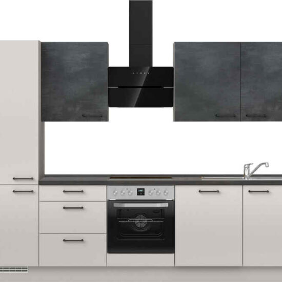 nobilia® Küchenzeile "MIAMI", NEU: individuell anpassbar mit gratis Profi-Beratung, vormontiert, Breite 300 cm, Ausrichtung wählbar, wahlw. mit E-Geräten – Bild 1