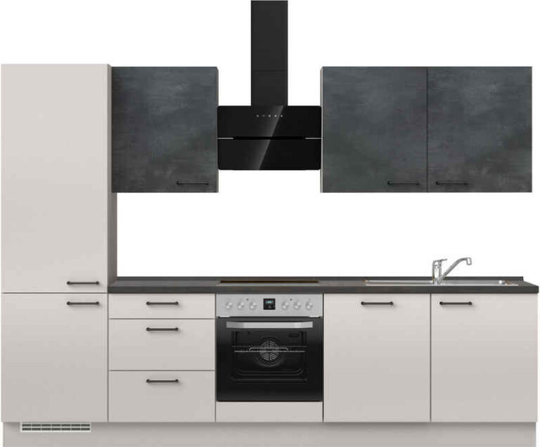nobilia® Küchenzeile "MIAMI", NEU: individuell anpassbar mit gratis Profi-Beratung, vormontiert, Breite 300 cm, Ausrichtung wählbar, wahlw. mit E-Geräten