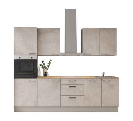 nobilia® Küchenzeile Norr, individuell anpassbar, gratis Küchenplanung mit Profis, (Breite 270 cm), vormontiert, wahlw. mit E-Geräten, inkl. Lieferung – Bild 1