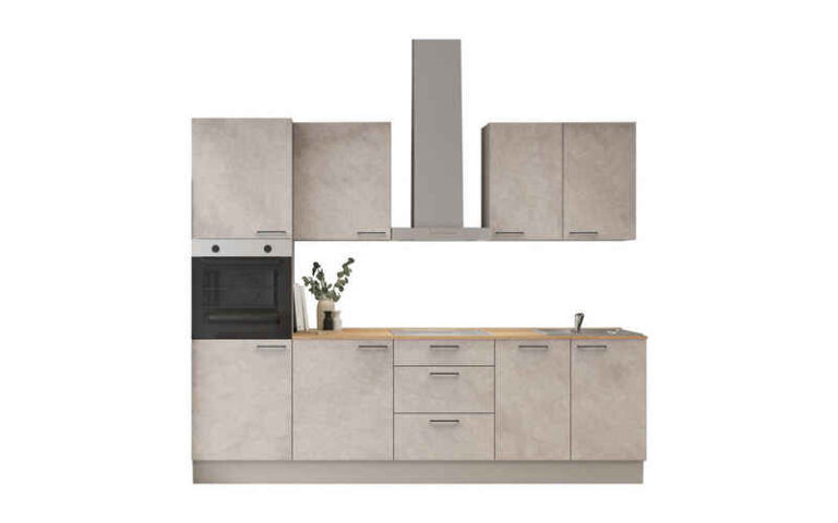 nobilia® Küchenzeile Norr, individuell anpassbar, gratis Küchenplanung mit Profis, (Breite 270 cm), vormontiert, wahlw. mit E-Geräten, inkl. Lieferung