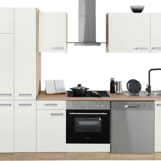 OPTIFIT Küchenzeile Leer Breite 300 cm, mit Hanseatic E-Geräten, inkl. Kühlschrank – Bild 1