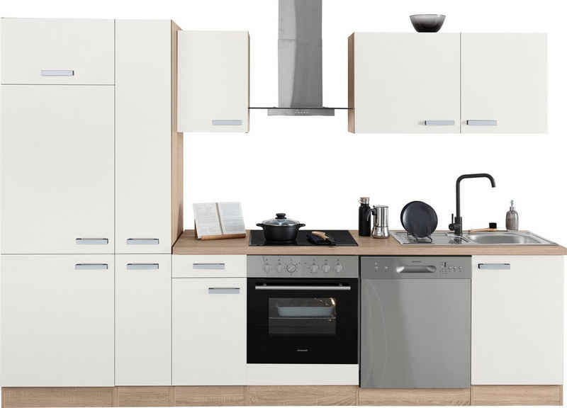 OPTIFIT Küchenzeile Leer Breite 300 cm, mit Hanseatic E-Geräten, inkl. Kühlschrank – Bild 1