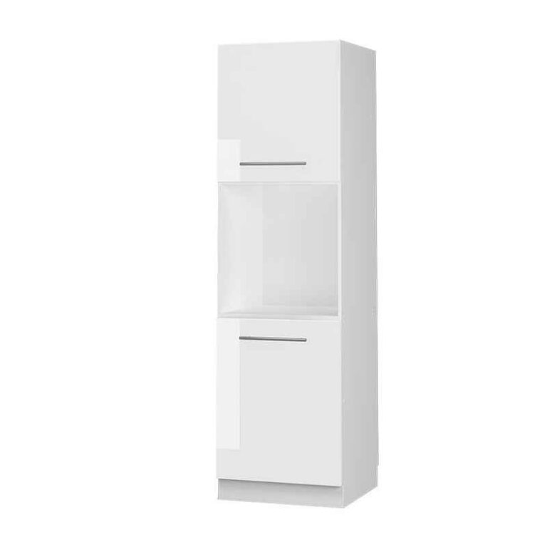 Vicco Herdumbauschrank Fame-Line, Weiß Hochglanz/Weiß, 60 cm mit offenem Regal (1-St)