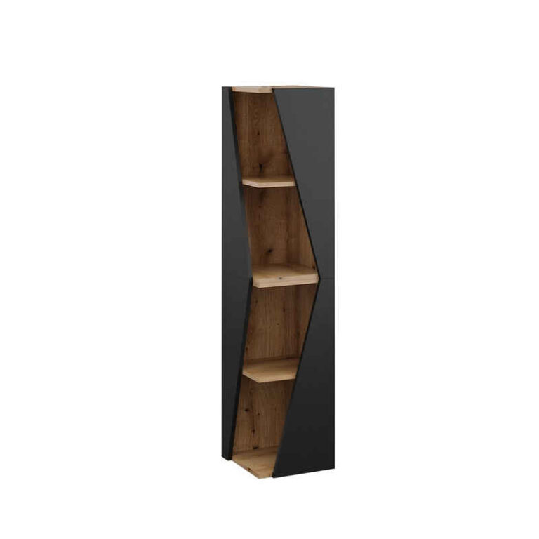 Vicco Hochschrank Benno, Anthrazit/Eiche, 31.6 x 70.5 cm mit 3 Ablagen (1-St)