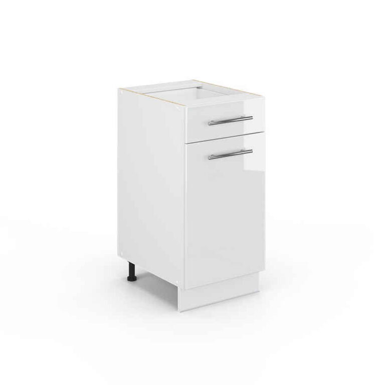 Vicco Unterschrank Fame-Line, Weiß Hochglanz/Weiß, 40 cm ohne Arbeitsplatte (1-St)