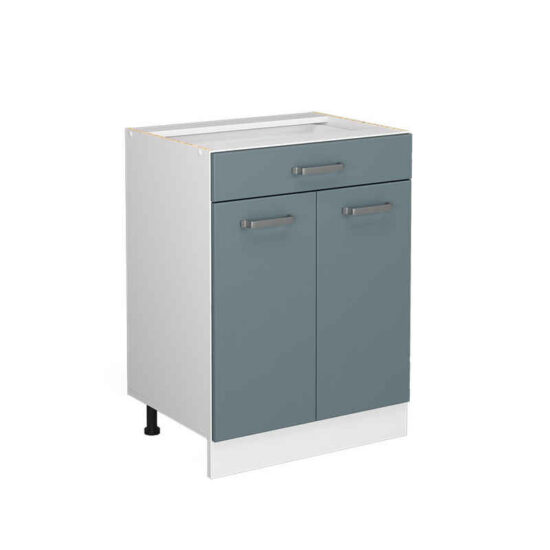 Vicco Unterschrank R-Line, Blau-Grau/Weiß, 60 cm mit Schublade, ohne Arbeitsplatte (1-St) – Bild 1