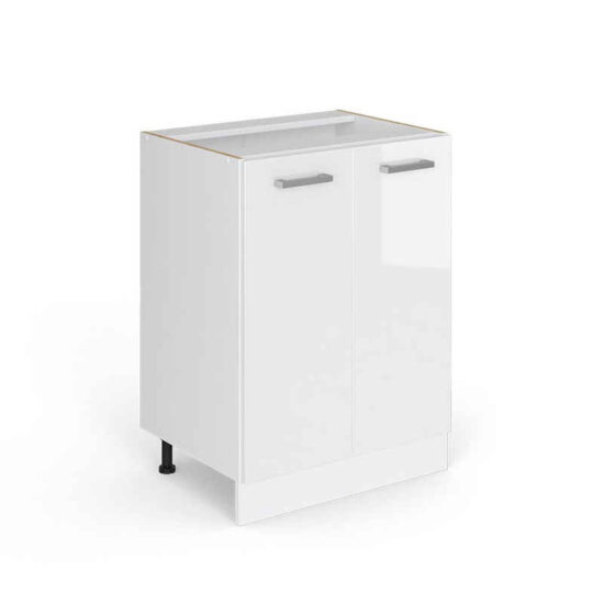 Vicco Unterschrank R-Line, Weiß Hochglanz/Weiß, 60 cm ohne Arbeitsplatte (1-St) – Bild 1