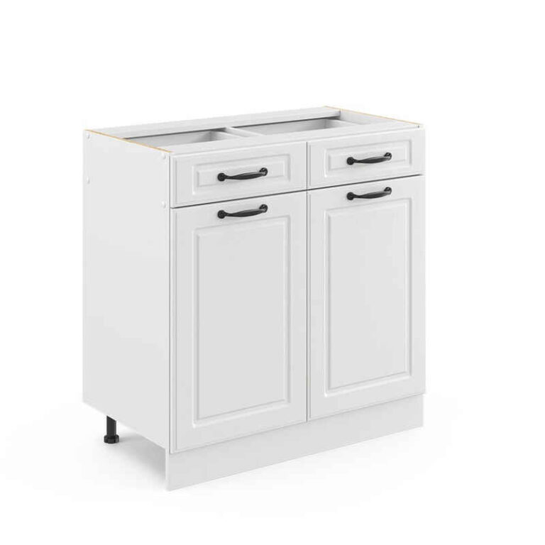Vicco Unterschrank R-Line, Weiß Landhaus/Weiß, 80 cm ohne Arbeitsplatte (1-St)
