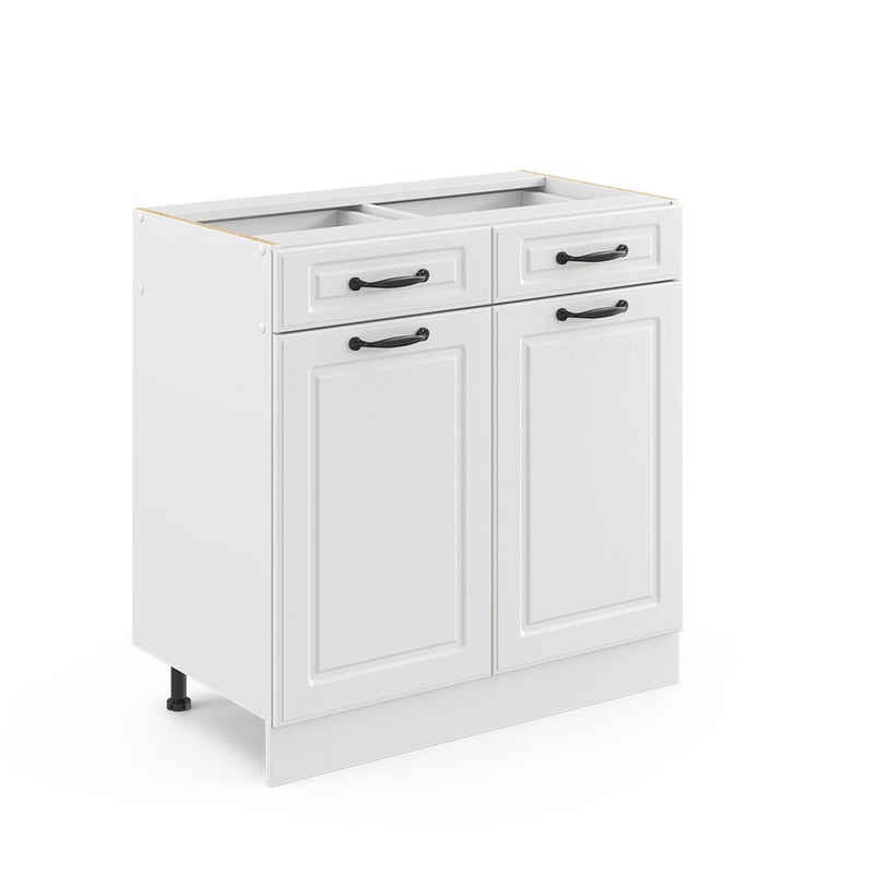 Vicco Unterschrank R-Line, Weiß Landhaus/Weiß, 80 cm ohne Arbeitsplatte (1-St) – Bild 1