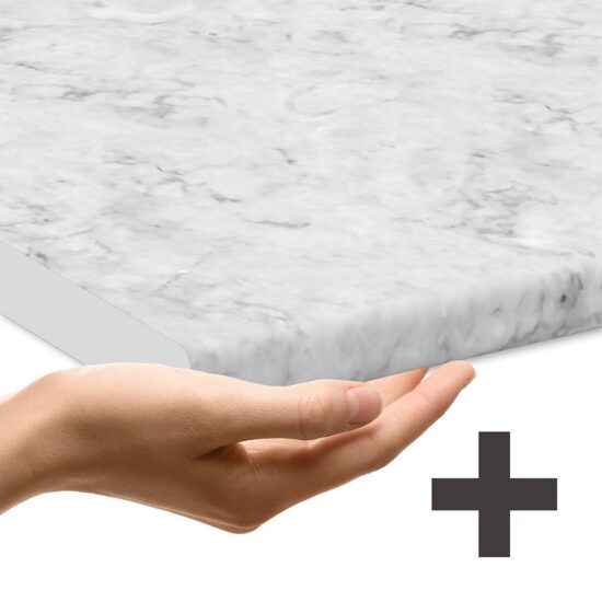 Vicco Winkelküche Rick, Edelgrau/Weiß, 187 x 167 cm, AP Marmor – Bild 2