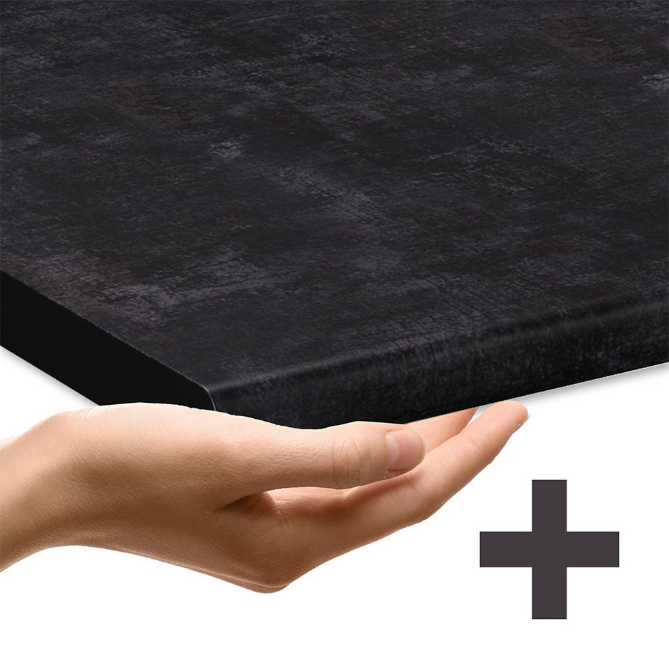 Vicco Winkelküche Rick, Goldkraft Eiche/Anthrazit, 267 x 167 cm, AP Schwarz – Bild 2