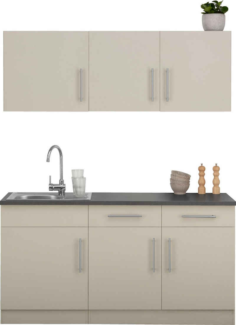 wiho Küchen Pantryküche Cali, ohne E-Geräte, Breite 160 cm – Bild 1