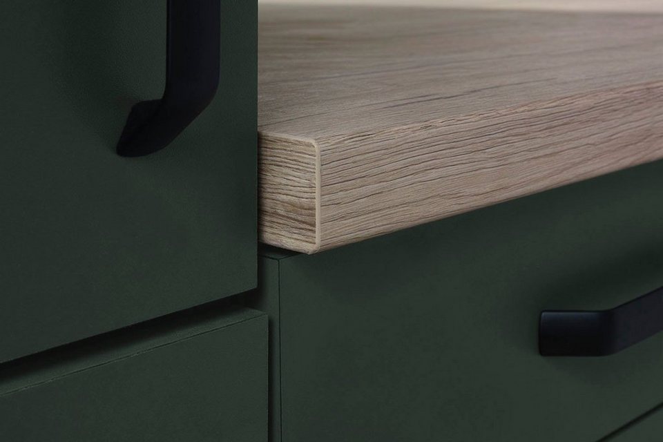 wiho Küchen Winkelküche "Simi", mit verstellbaren Füßen, wahlweise mit E-Geräten, Soft-Close-Funktion in Schubkästen & Auszügen, Stellbreite 285/175 cm – Bild 3