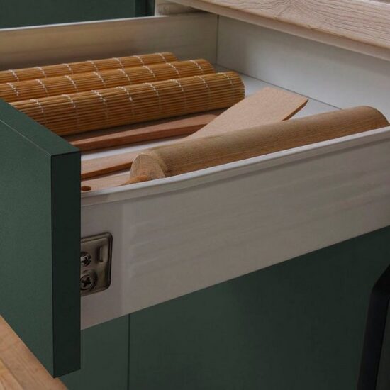wiho Küchen Winkelküche "Simi", mit verstellbaren Füßen, wahlweise mit E-Geräten, Soft-Close-Funktion in Schubkästen & Auszügen, Stellbreite 285/175 cm – Bild 4