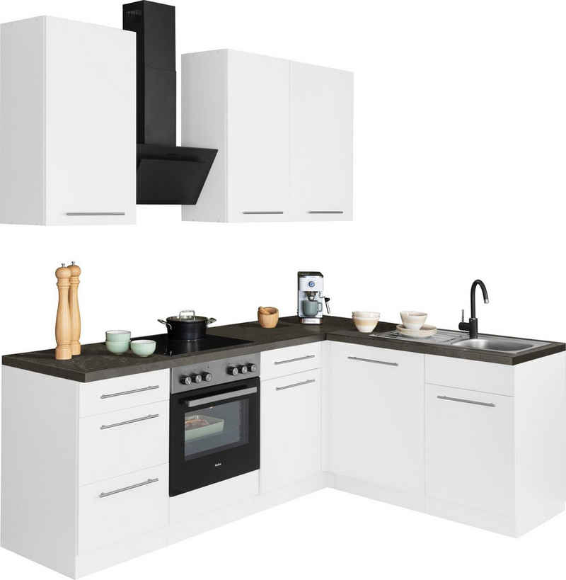wiho Küchen Winkelküche Unna, mit E-Geräten, Stellbreite 220 x 170 cm – Bild 1